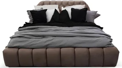 Produktbild von Schlafzimmer Doppelbett Bett 180сm Matratze Braun moderner Stil Holz