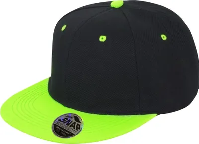 Produktbild von Result Uni Core Bronx Baseball Kappe, 2 Tone BC3045 (Einheitsgröße) (Schwarz/Limette)