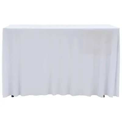 Immagine prodotto di Copertura Elastica per Tavolo con Gonna 2 pz 243x76x74cm Bianco