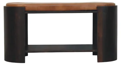 Produktbild von Artisan Furniture Valencia Leder-Schuhbank aus Massivholz