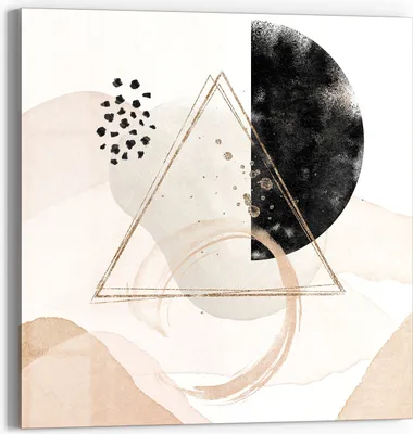 Produktbild von DEQORI Glasbild Echtglas 30x30 cm 'Abstrakte Harmonie' Wandbild Bild modern Deko