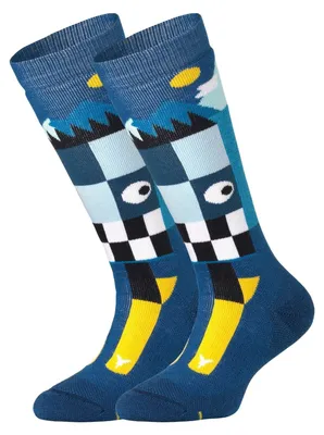 Produktbild von ATOMIC Junior Ski-Socken in Ocean - Größe 23-26 - Warme Kinder-Skisocken mit Polsterung für Mädchen & Jungen - Kniestrümpfe mit nahtloser Zehenbox - Thermosocken aus Wolle, Polyester & Nylon