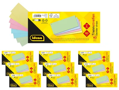 Immagine prodotto di Idena 90374 - Cartellina perforata, 400 pezzi, raccoglitore in carta da 180 g/m² certificataMix