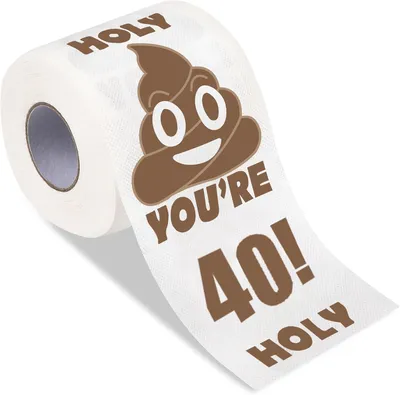 Immagine prodotto di Carta igienica a tema "40 anni", regalo divertente - Miglior amico, regali di compleanno - Rotolo a sorpresa per uno scherzo