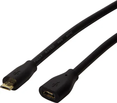 Immagine prodotto di Logilink USB 2.0 Verlängerungskabel, Micro-B, 3,0m schwarz