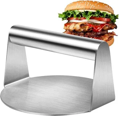 Produktbild von Famanu Burgerpresse - Hochwertiges Grillaccessoire - 14 cm