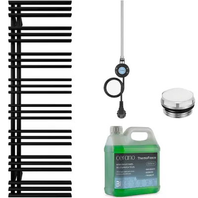 Imagen del producto de Juego de radiadores eléctricos para baño Burke - L/P - WIFI - 600W - mate - 1600x500 mm