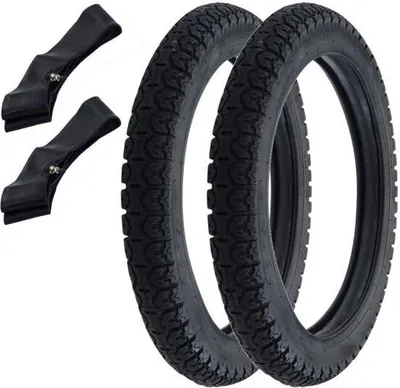 Produktbild von 2x Reifen Reifensatz 2.75-17, 2 3/4-17 inkl. 2x Schlauch für Kreidler Hercules Prima GT 25 50 Mofa M - Citomerx