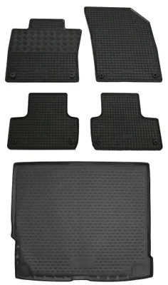 Gummi Kofferraumwanne + Fußmatten Set für Volvo XC60 II, Bj. 2017-, schwarz