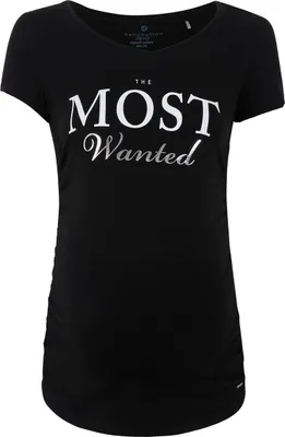 Immagine prodotto di T-shirt premaman nera stampata per donna Bellybutton Maternity