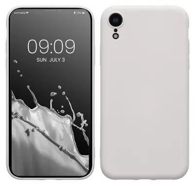 Produktbild von kwmobile Hülle kompatibel mit Apple iPhone XR Hülle - gummierte TPU Silikon Handyhülle - Schutzhülle für kabelloses Laden - Case in Weiß matt
