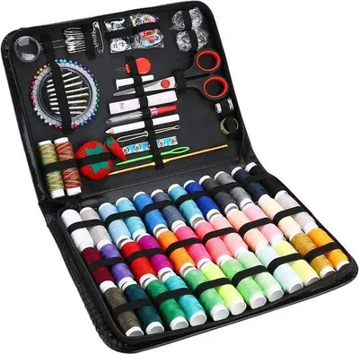 Produktbild von Famanu Nähset für Anfänger - 183 Teile, mit Nähgarn, Schere, multicolor