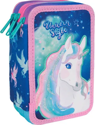 Produktbild von Dreifach-Federmäppchen Mit Coolpack Jumper 3 Einhorn-Ausrüstung