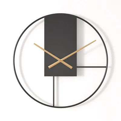 A modern wall clock with a minimalist design.