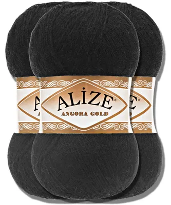 Produktbild von Alize 3x 100g Angora Gold Wolle, Uni, Häkeln, Stricken (60)