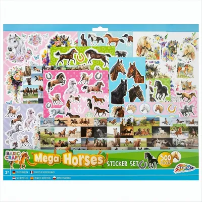 Produktbild von Mega Stickerset Horses, 500st.