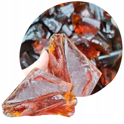 Produktbild von Glasbrocken Zierglas Karamellstein für Gabionen Garten 5kg 8–12cm – Große Glassteine, Dekorativer Glasgrit