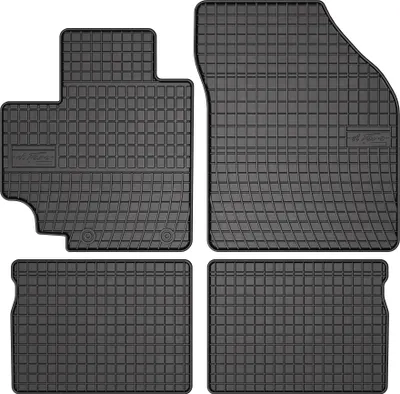 Image de Tapis de sol en caoutchouc pour Suzuki Celerio 2014- (hayon) – 4 pièces, noirs, sur mesure