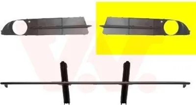 Produktbild von VAN WEZEL Lüftungsgitter Grill Stoßfänger für BMW 5 Limousine (E60)