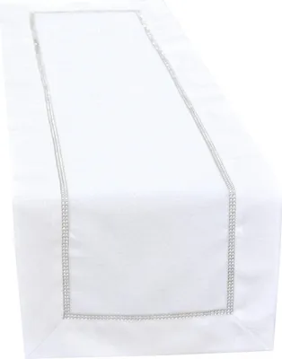 Produktbild von Tischdecke, Tischdecke mit Zirkonia, Glamour, Megan 110x160 Weiß
