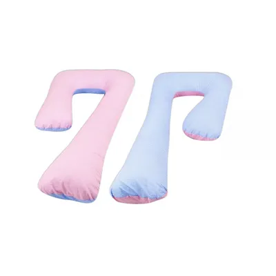 Image de Coussin de naissance bleu à carreaux rose à carreaux