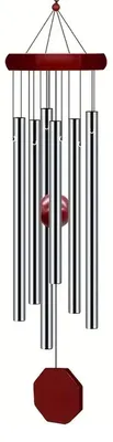 Produktbild von Garten-Windspiel 70 cm, 6 Aluminiumröhren, metallisch, melodisch, wetterfest, für Terrasse und Veranda