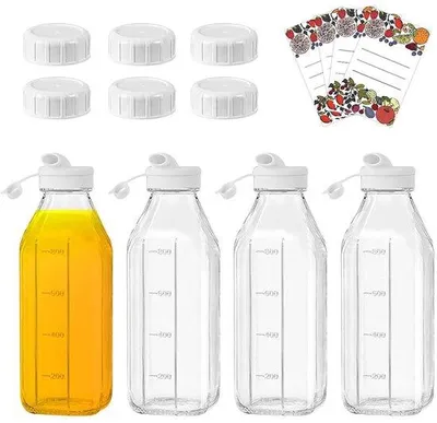 Productafbeelding van Set van 4 Glazen Flessen 1 Liter met Deksel