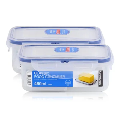 Produktbild von LocknLock Classic HPL814T Frischhaltedose 460ml - Luft & Wasserdicht (2er Pack)