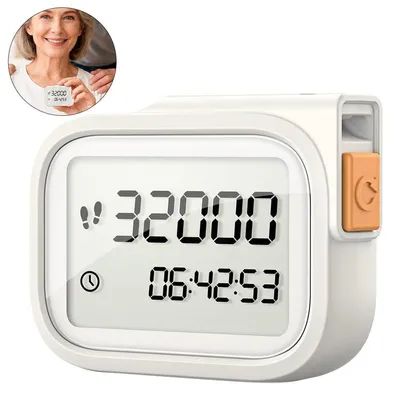 Produktbild von Digitaler Schrittzähler mit 3D Sensor Ein-Knopf Bedienung LCD Anzeige tragbar Mini Fitness Tracker ohne App für Gehen Laufen Wandern