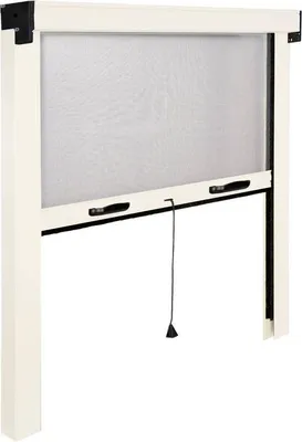 Image de Moustiquaire enroulable verticale pour fenêtre - 100X160 - BLANC