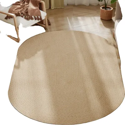 Image de Tapis tissé à la main, lavable en machine, kaki foncé, 1200 mm x 1700 mm