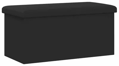 Zdjęcie produktu dla Składana ławka do przechowywania, czarna, udźwig 180 kg, pojemność 80 litrów, wymiary: 77 x 38 x 38 cm