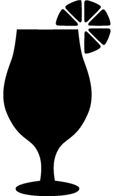 Productafbeelding van Krijtbordsticker – afwasbare wandsticker – cocktailontwerp – 100 x 55 cm