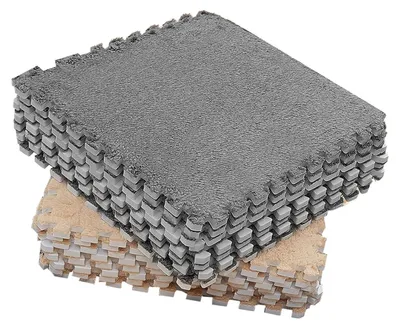Image de 10 tapis de sol en mousse, dimensions 30 cm, couleur grise