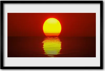 Produktbild von Bild 60x40 MDF-Rahmen Wandkunst Sonnenuntergang-Landschaft