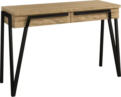 Produktbild von Schminktisch Kastav 41, Farbe: Eiche / Schwarz, teilmassiv - 78 x 122 x 50 cm (H x B x T)