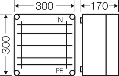 Produktbild von HENSEL HENS Sammelschienen-Gehäuse MI6252 250A 5POL. metrische Vorprägung