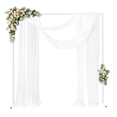 Produktbild von Hochzeit Bogen Tür Metallrahmen Ballonbogen Hintergrund Schmiedeeisen Blume Regal Weiß Party Nachbildung