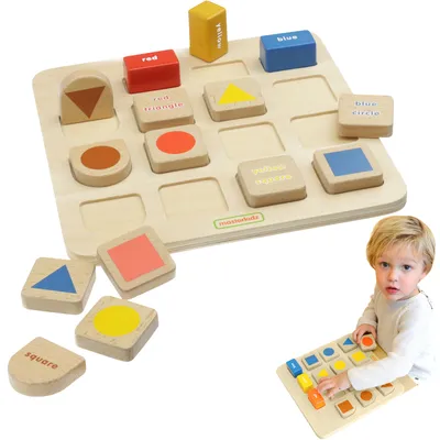 Obrázok produktu pre MASTERKIDZ Triedič tvarov a farieb Vzdelávacia tabuľa