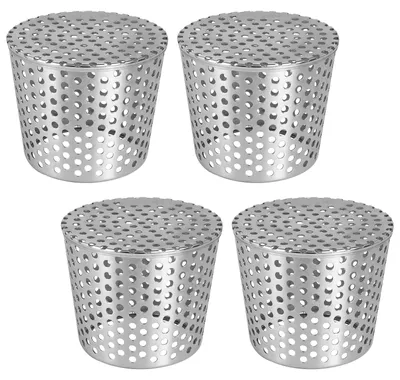 Productafbeelding van Solidchoice - 4 Stuks Roestvrij Stalen Afvoerbuisbeschermers voor Bladbescherming