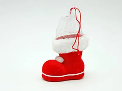 Obrázek produktu pro Santova bota se síťkou, velur, 9,5 cm