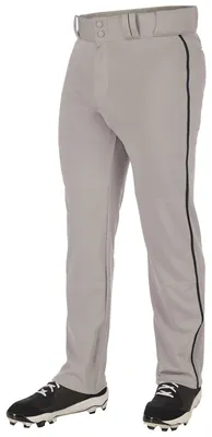 Productafbeelding van Champro heren baseballbroek "Triple Crown 2.0" met open broekspijpen en gevlochten beenband, grijs