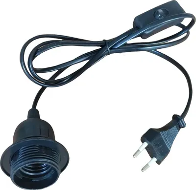 Produktbild von 3M Eurokabel Stromkabel E27 Lampenfassung mit Schalter, 2-poliges Stromkabel 0.75mm² Lichtkopfkabel für Pflanzenlicht LED Licht