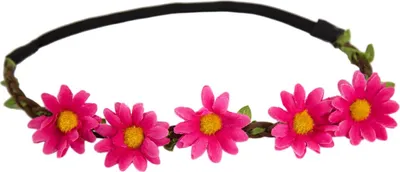 Produktbild von Oblique Unique Blumen Haarband Stirnband Haarschmuck Bohemia Kopfschmuck Blumenkranz - pink