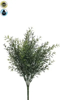 Produktbild von artplants.de Kunst Rosmarin WASNOR auf Steckstab, crossdoor, grün, 35cm - Künstliches Kraut
