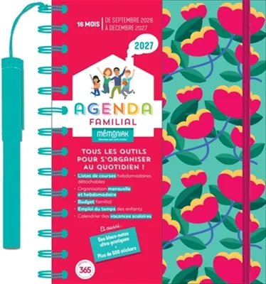 Image de Calendrier familial - Livré avec un stylo élégant
