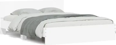 Produktbild von vidaXL Bettgestell mit Kopfteil Weiß 140x190 cm