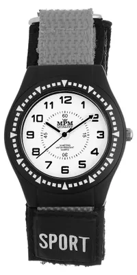 Produktbild von MPM-Quality Kinderuhr Kids Sport Schwarz Textilarmband Schwarz-Grau