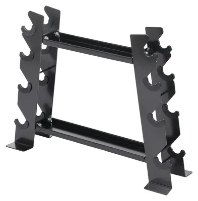Produktbild von Hantelablage, platzsparendes Design, hohe Tragfähigkeit, Schwarz