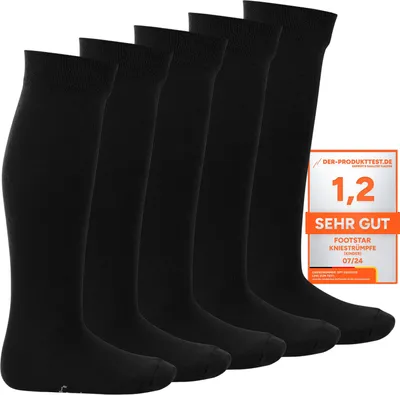 Produktbild von Footstar EVERYDAY! Kinder Kniestrümpfe (5 Paar) Schwarz 31-34